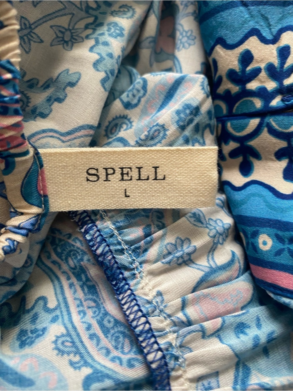 Spell Marmont Gown in Lapis - Picture 6 of 9